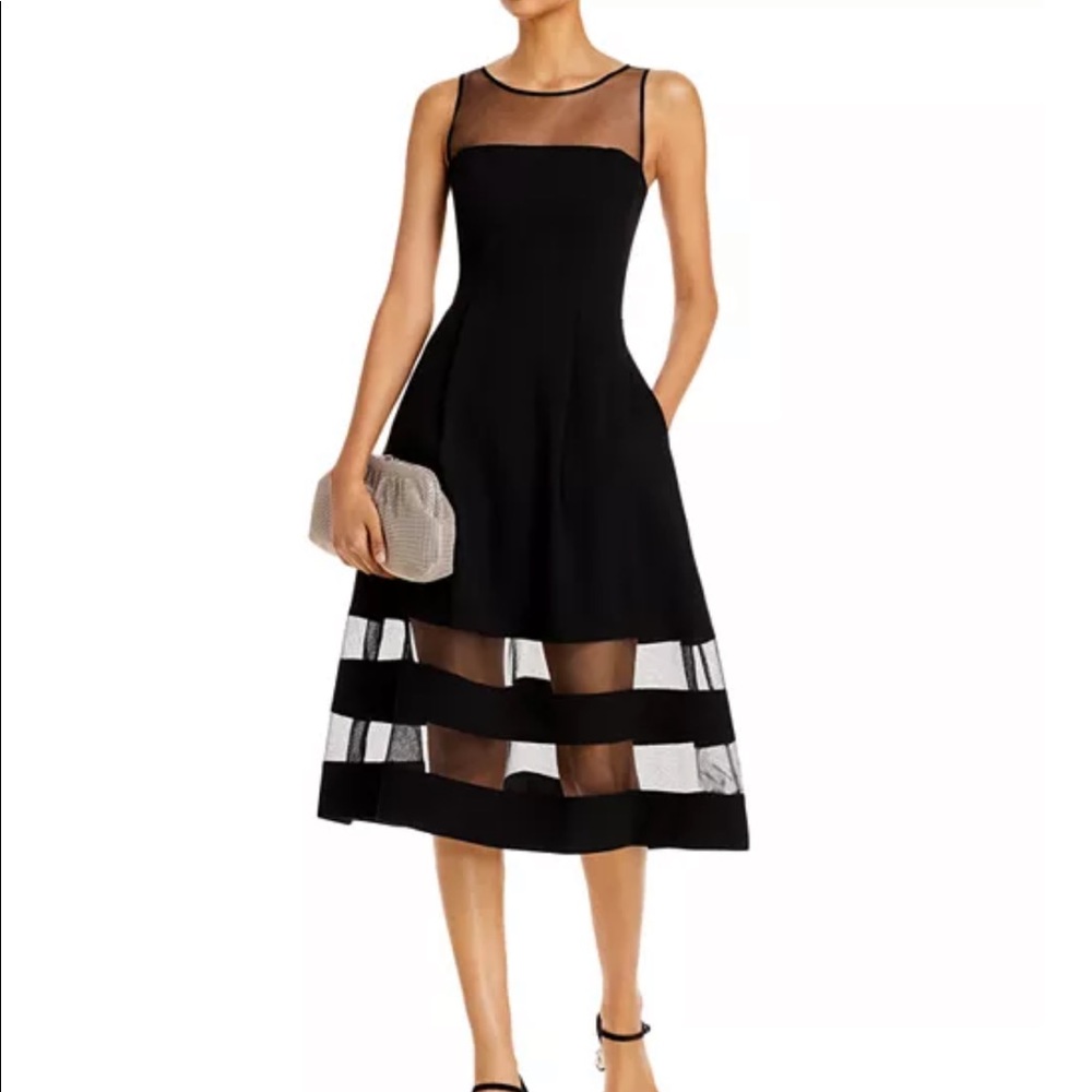 Aidan by Aidan Mattox
Illusion Fit-and-Flare Dress